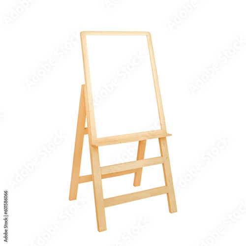wooden stand frame isolated on white