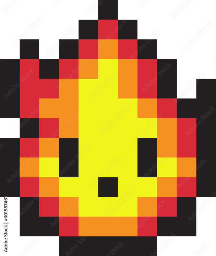 Pixelated Creature Element Fire Pixelated Creature Element Fire