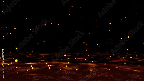 Orange Particle Bounce Animation Background