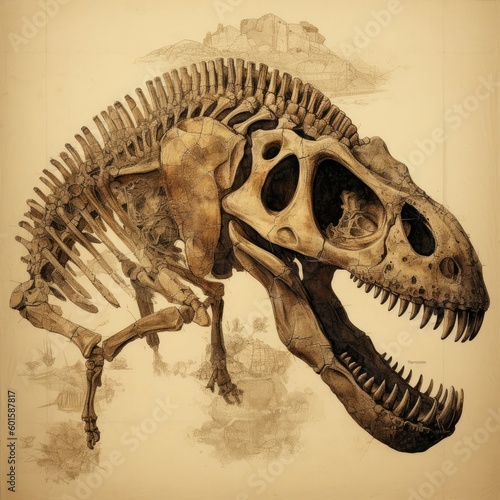 a dinosaur fossil © LUPACO PNG