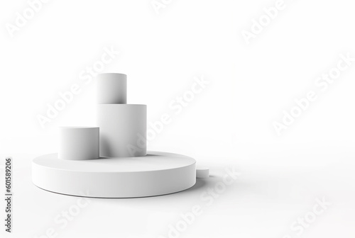 white podium isolated on white