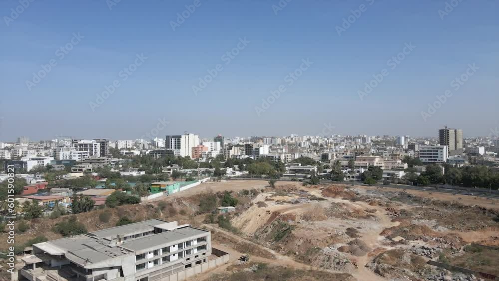 A stunning aerial view of the city with the camera going forward. A stunning aerial view of the city with the camera going forward.