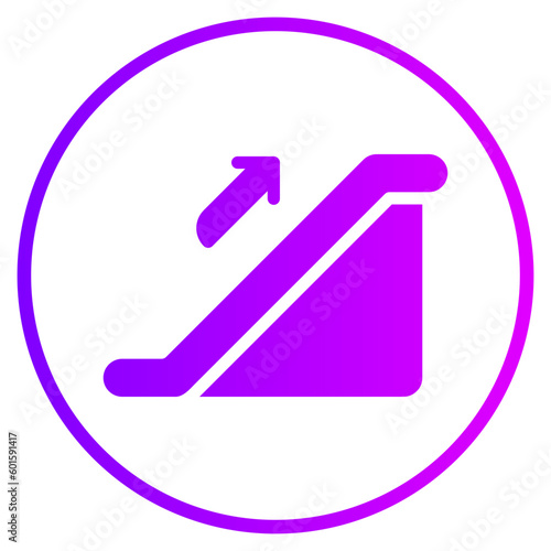 escalator gradient icon