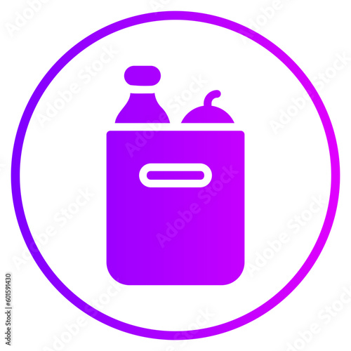 grocery bag gradient icon