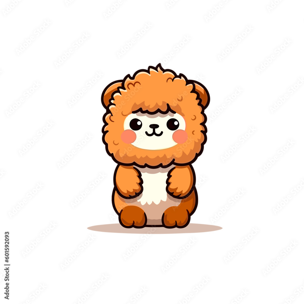 Fototapeta premium cute cartoon alpaca style 12