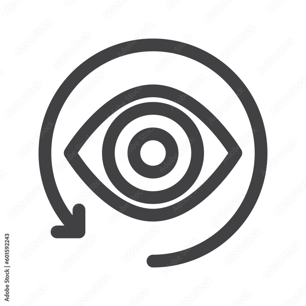 eye exercise icon, simple thin line icon eye exercise icon, simple thin line icon