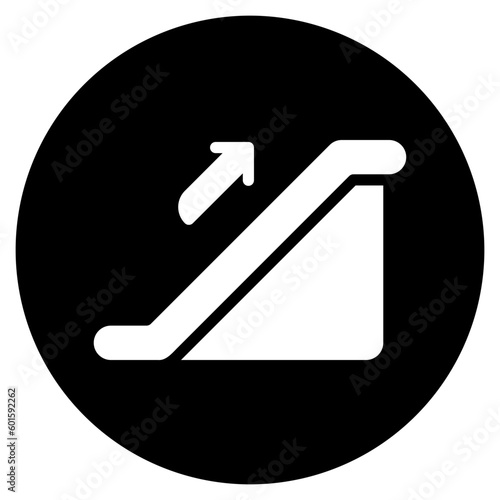 escalator glyph icon
