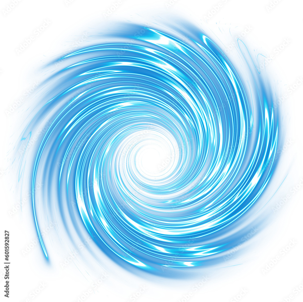 blue circle portal light effect - obrazy, fototapety, plakaty 