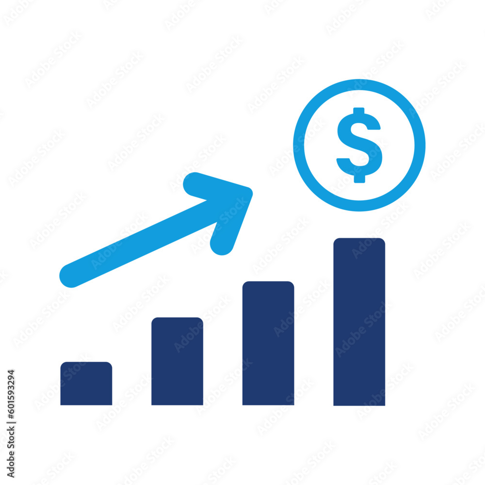 yield increase icon sign business vector design yield increase icon sign business vector design