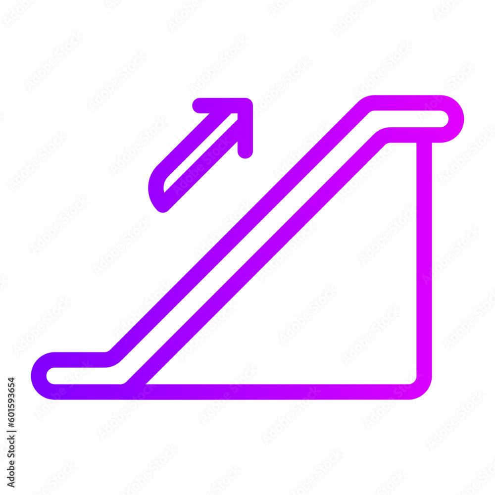 escalator gradient icon escalator gradient icon