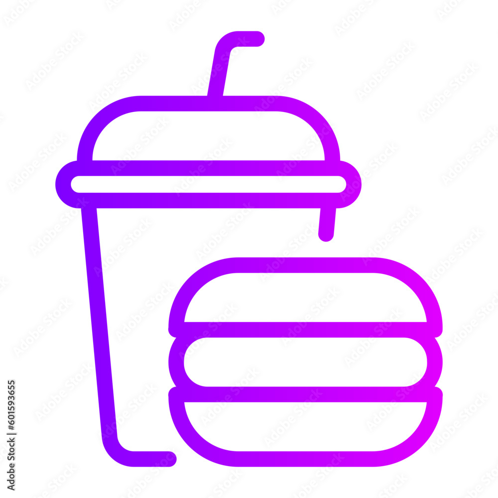 fast food gradient icon fast food gradient icon