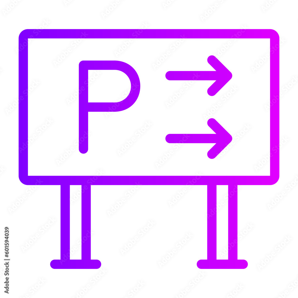 parking gradient icon parking gradient icon