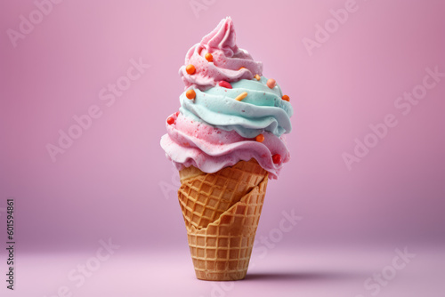 ice cream on a cone