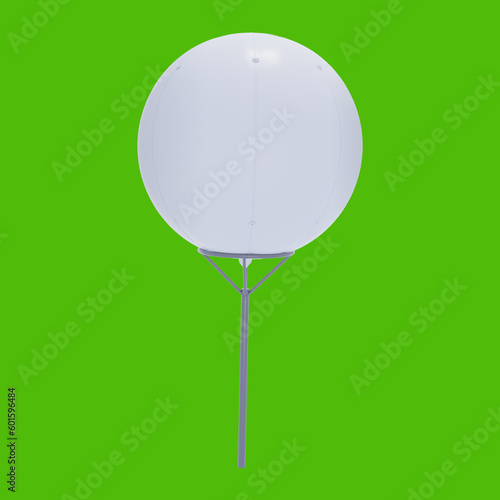 Stand white PVC Inflatable BALLOON for Advertising Exhibition (Flat Angle) Green screen
