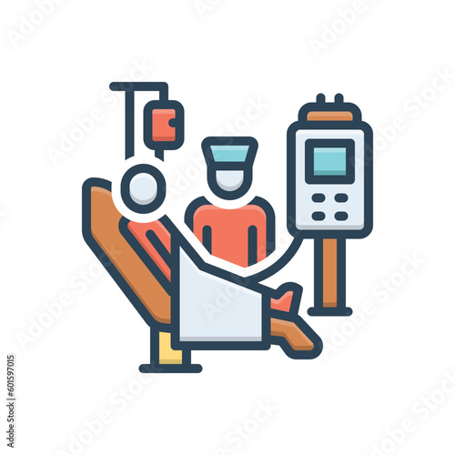Color illustration icon for treatments 