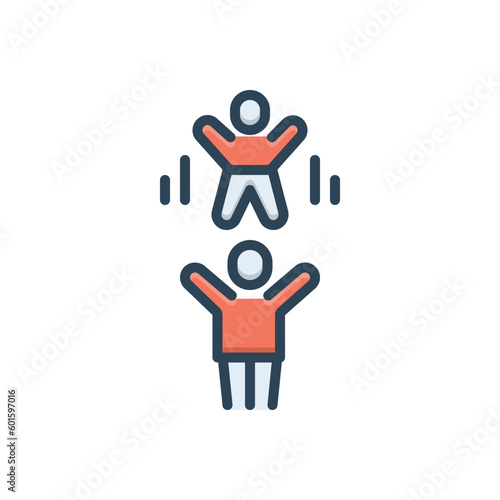 Color illustration icon for trust 