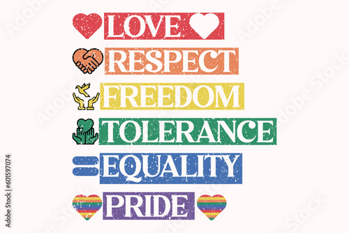 LGBTQ Pride Month Quote EPS Design. Vector Pride Design Template