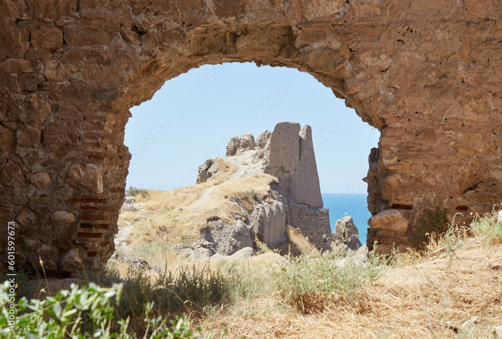 Van Castle in Van, Turkey was the headquarters of the Urartians, a mighty kingdom that thrived the 9th-6th centuries BC