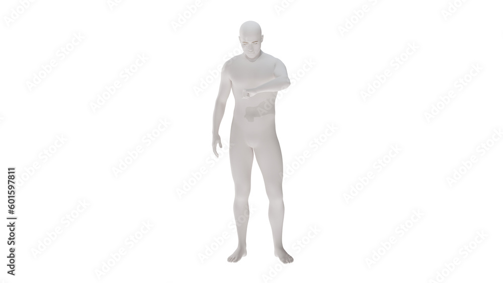 White plastic High resolution conceptual human 3D anatomy body 3d illustration isolated White plastic High resolution conceptual human 3D anatomy body 3d illustration isolated