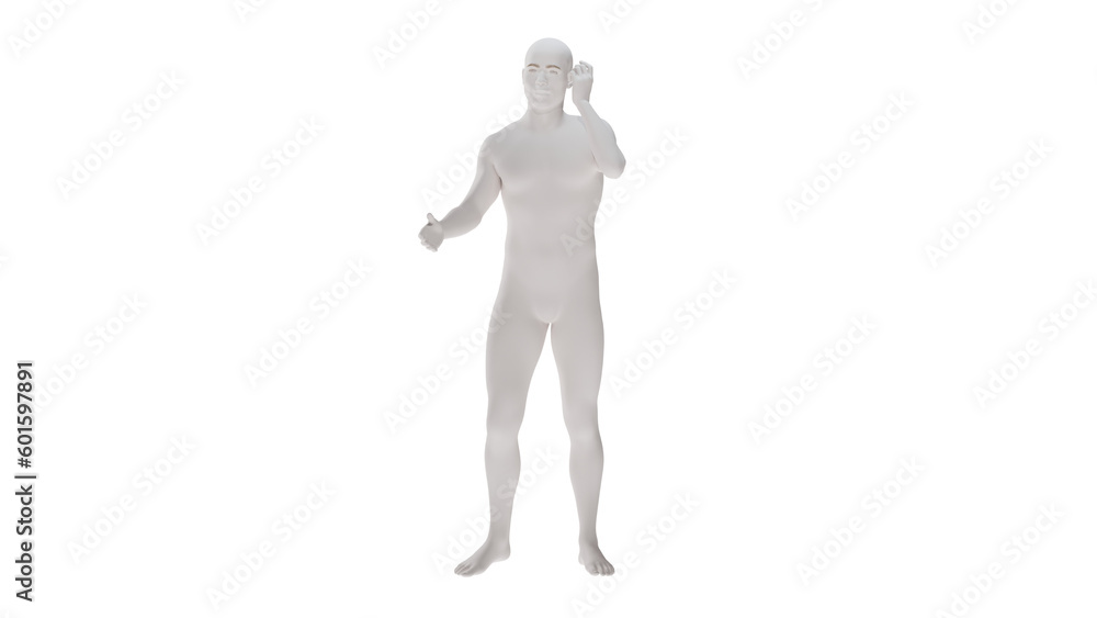 White plastic High resolution conceptual human 3D anatomy body 3d illustration isolated White plastic High resolution conceptual human 3D anatomy body 3d illustration isolated