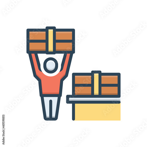 Color illustration icon for pick 