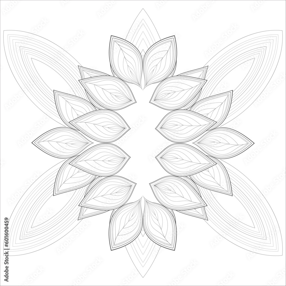 Fototapeta premium Decorative Doodle flowers in black and white for coloringbook, cover, background, wedding invitation card. Hand drawn sketch for adult anti stress coloring page isolated in white background.-vector