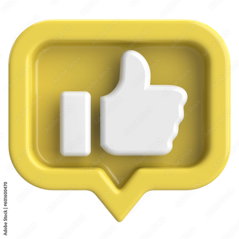 Like button. Like icon. 3D illustration. Like button. Like icon. 3D illustration.