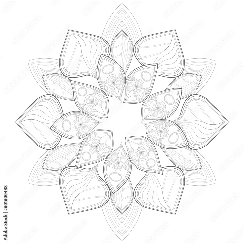 Decorative Doodle flowers in black and white for coloringbook, cover, background, wedding invitation card. Hand drawn sketch for adult anti stress coloring page isolated in white background.-vector Decorative Doodle flowers in black and white for coloringbook, cover, background, wedding invitation card. Hand drawn sketch for adult anti stress coloring page isolated in white background.-vector