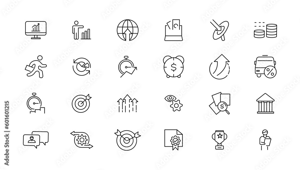 Growth and success line icons collection. Big UI icon set in a flat design. Thin outline icons pack. Growth and success line icons collection. Big UI icon set in a flat design. Thin outline icons pack.