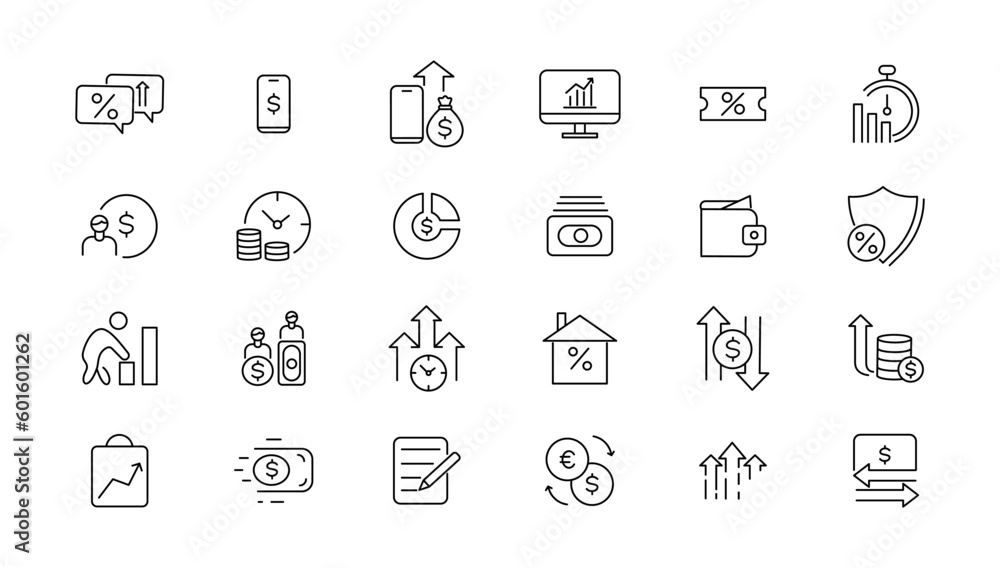 Money and taxes linear icons collection.Money and taxes black icons.Big UI icon set in a flat design. Thin outline icons pack. Vector illustration Money and taxes linear icons collection.Money and taxes black icons.Big UI icon set in a flat design. Thin outline icons pack. Vector illustration