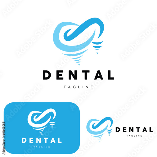 Tooth Logo, Dental Care Vector, Illustration Icon Design