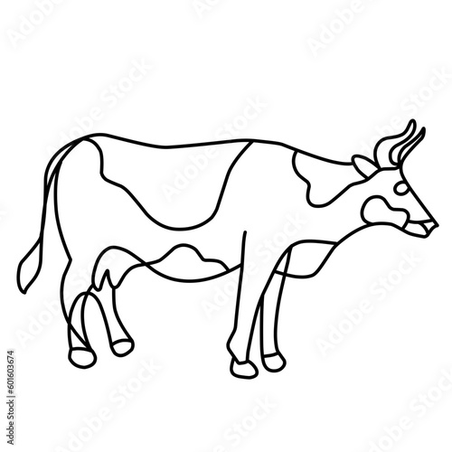 Outline Cow Vector