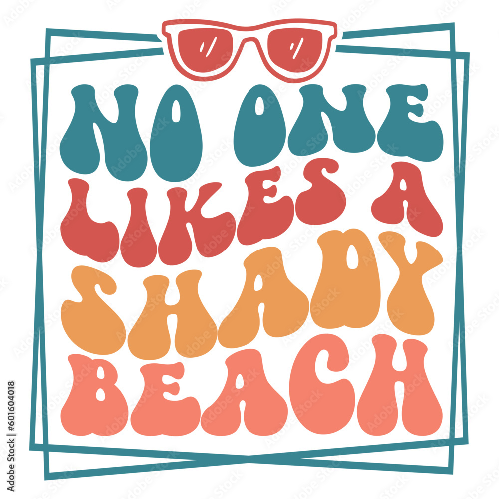 No one likes a shady beach Retro SVG