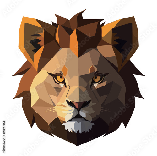 illustration of a lion head vector logo