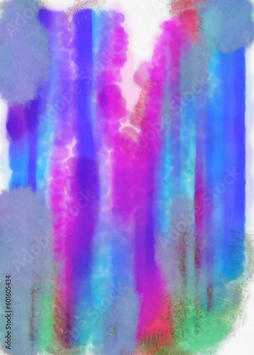 Pink blue digital painting