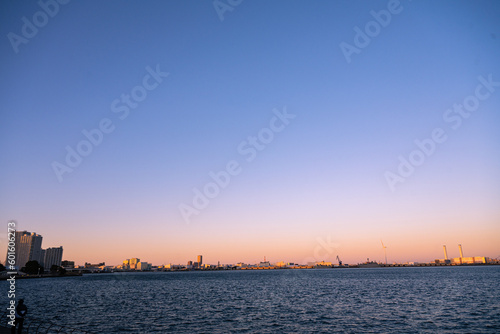 夕焼けの海