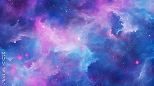 Generative AI, An abstract galaxy pattern in shades of blue and purple © icehawk33