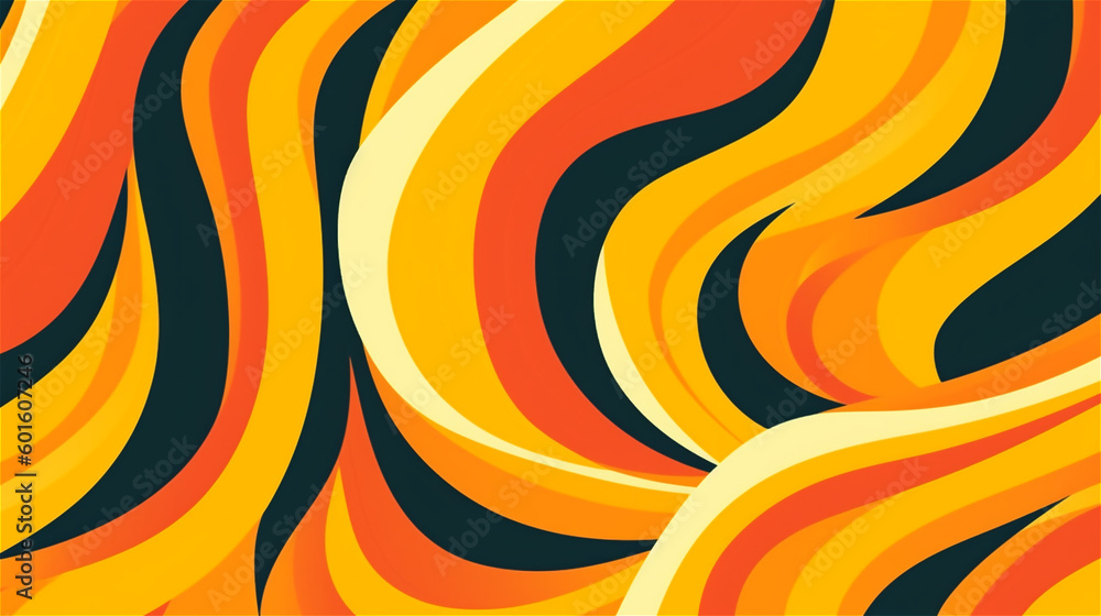 Generative AI, Bold and Creative: Abstract Pattern with Yellow and Orange Lines Generative AI, Bold and Creative: Abstract Pattern with Yellow and Orange Lines
