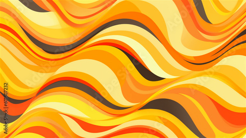 Generative AI, Bold and Creative: Abstract Pattern with Yellow and Orange Lines