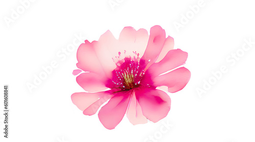 pink flower isolated on white background. generative ai