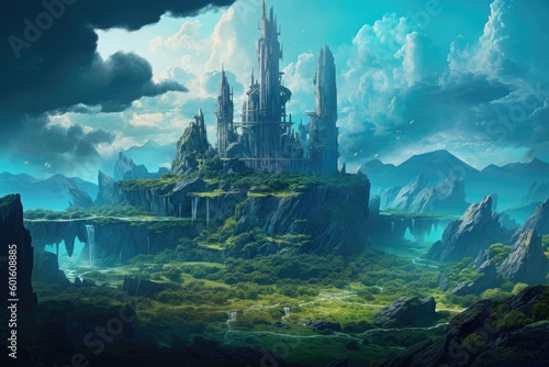 colorful and fantasy dream landscape
