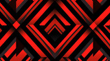 Generative AI, Dynamic Geometric Pattern in Shades of Red and Black