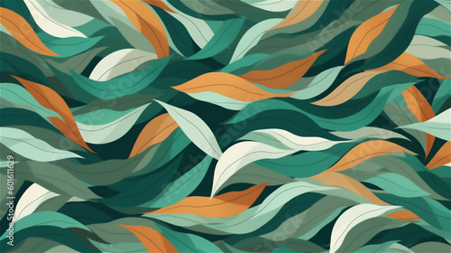 Generative AI, An abstract pattern inspired by nature in shades of green and brown