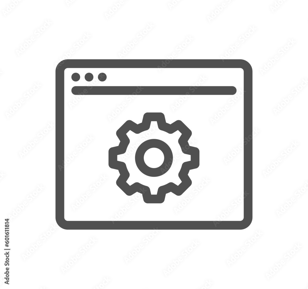 Search engine optimization related icon outline and linear vector. Search engine optimization related icon outline and linear vector.
