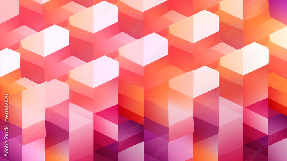 Generative AI, Pink and Orange Geometric Pattern for Fashion or Design Presentations Generative AI, Pink and Orange Geometric Pattern for Fashion or Design Presentations