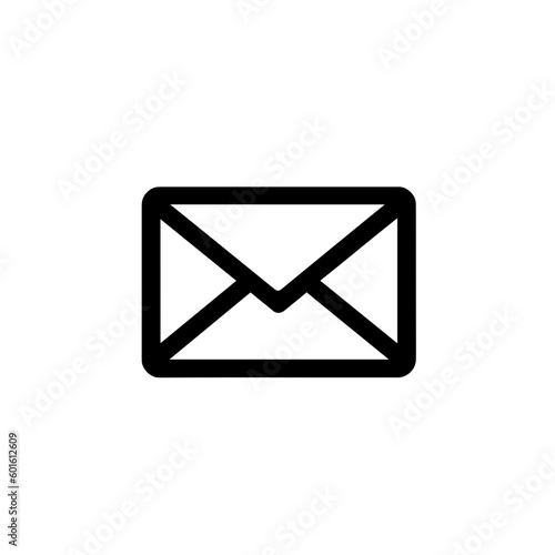 Symbol of Correspondence: Black Vector Icon of an Envelope
