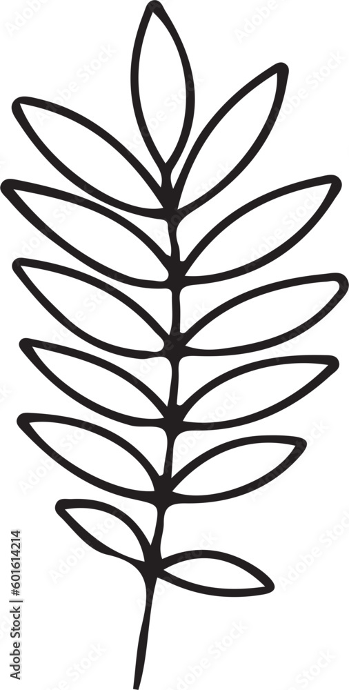 Hand Drawn Leaf Outline Hand Drawn Leaf Outline