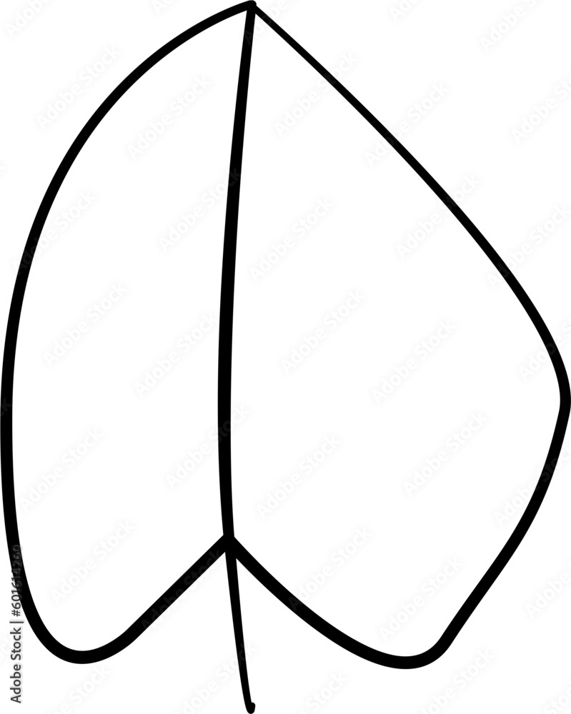 Hand Drawn Leaf Outline Hand Drawn Leaf Outline