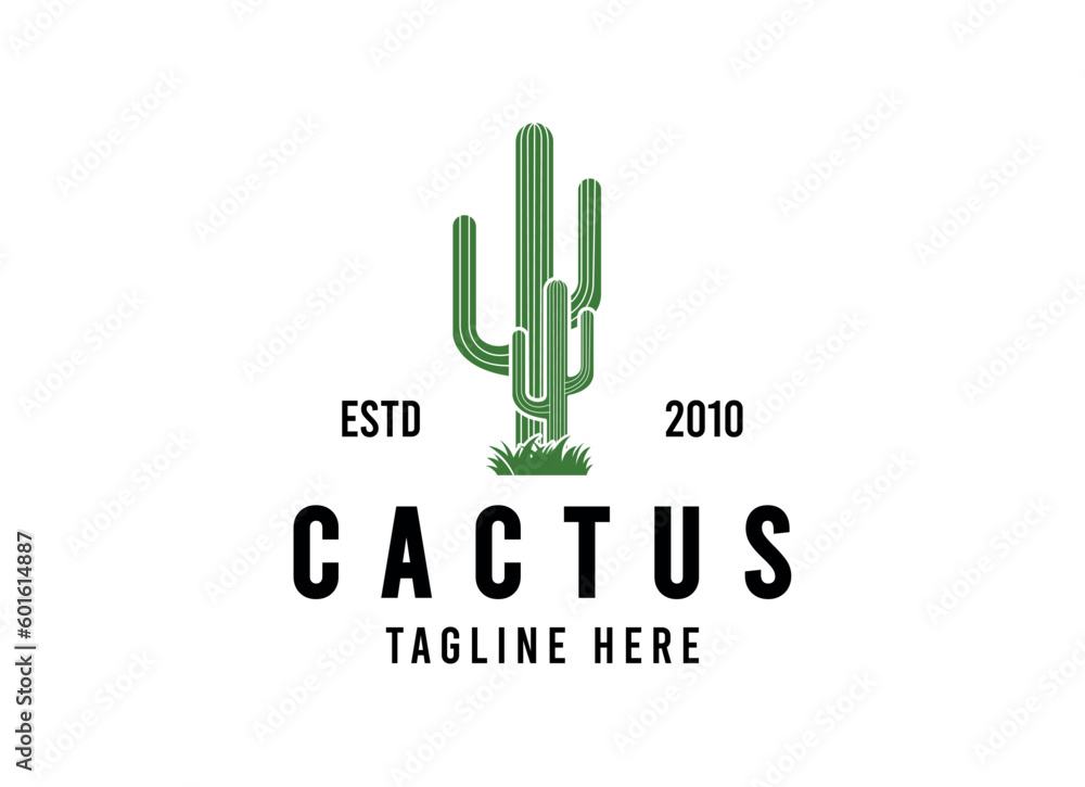 cactus illustration wild west design desert vintage Stock Vector ...