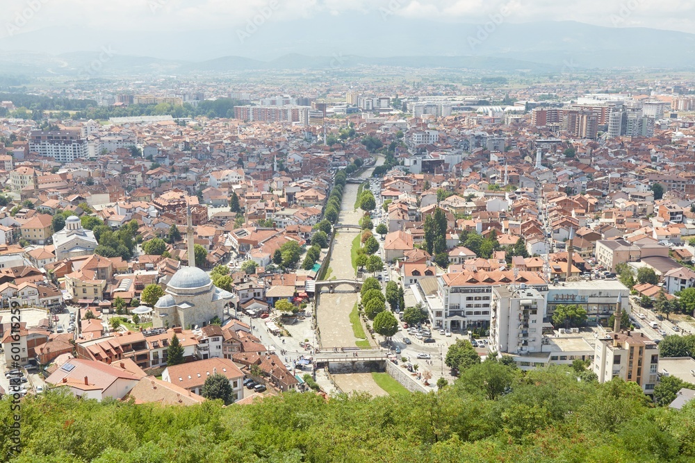 The well-preserved historic town of Prizren, Kosovo, known for its Ottoman mosques and ancient churches